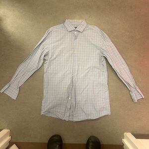 Men's Light Blue Checkered Shirt